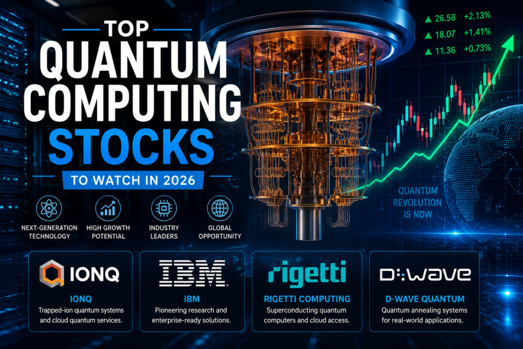 Top Quantum Computing Stocks to Watch in 2026 including IonQ, IBM, Rigetti and D-Wave