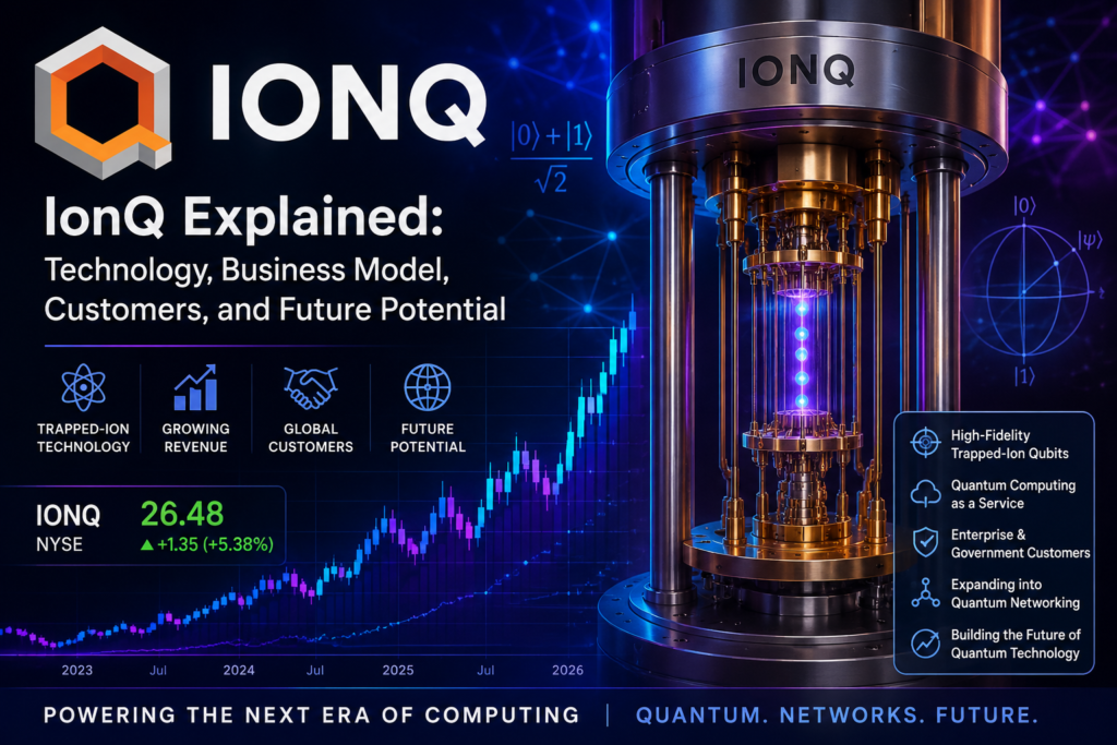 IonQ quantum computing company using trapped-ion technology for commercial quantum systems