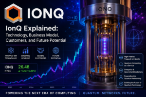 IonQ quantum computing company using trapped-ion technology for commercial quantum systems