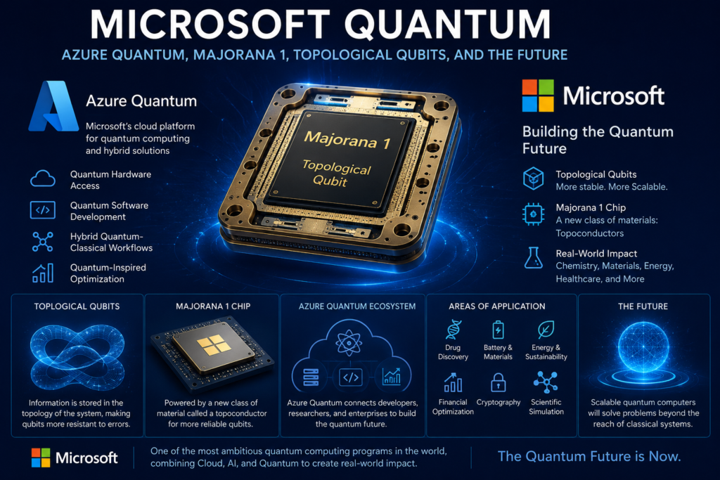 Microsoft Quantum Azure Quantum Majorana chip topological qubits and future quantum computing analysis